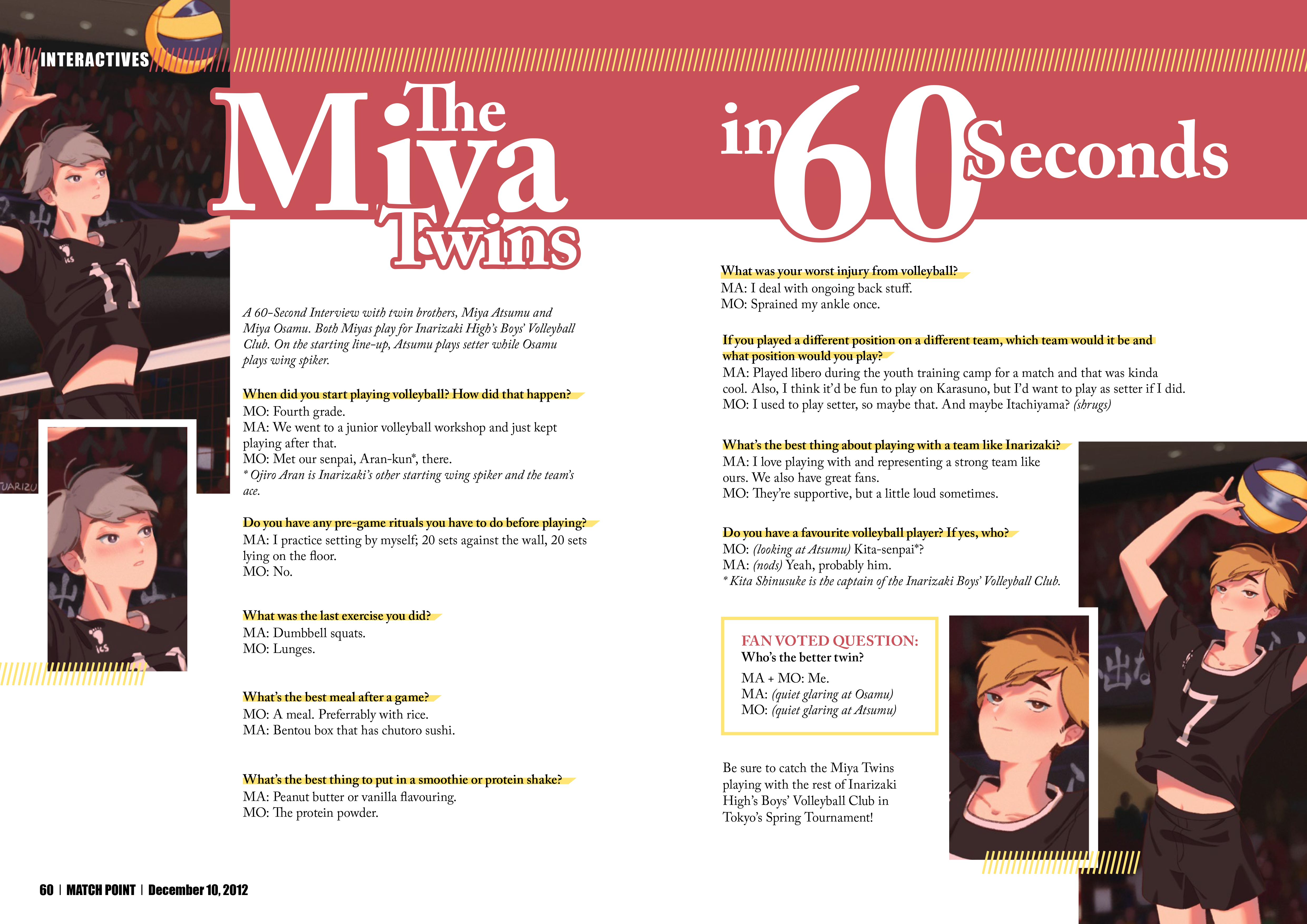 A screenshot of the interview's spread in the digital magazine.