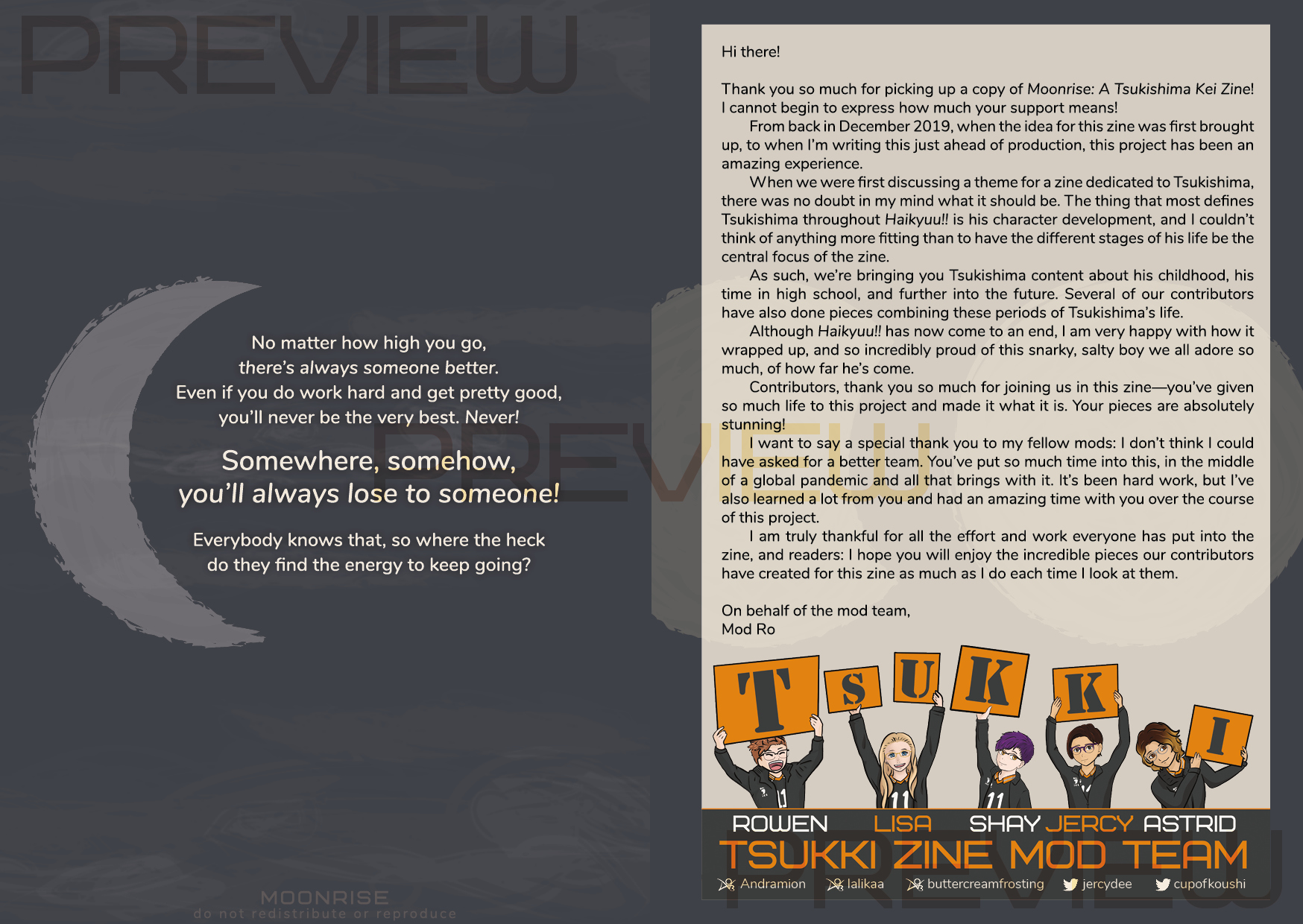 A screenshot of the opening spread from the digital copy of the zine.